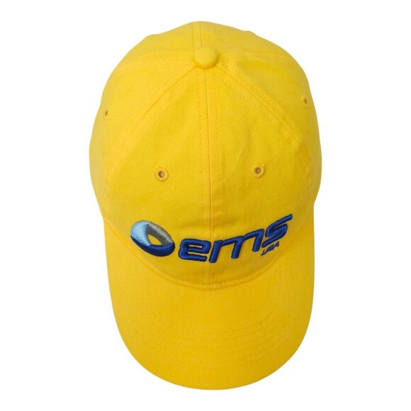 EMS USA Brushed Chino Twill Strapback Embroidered Logo Cap Trucker Baseball Hat - Picture 6 of 13